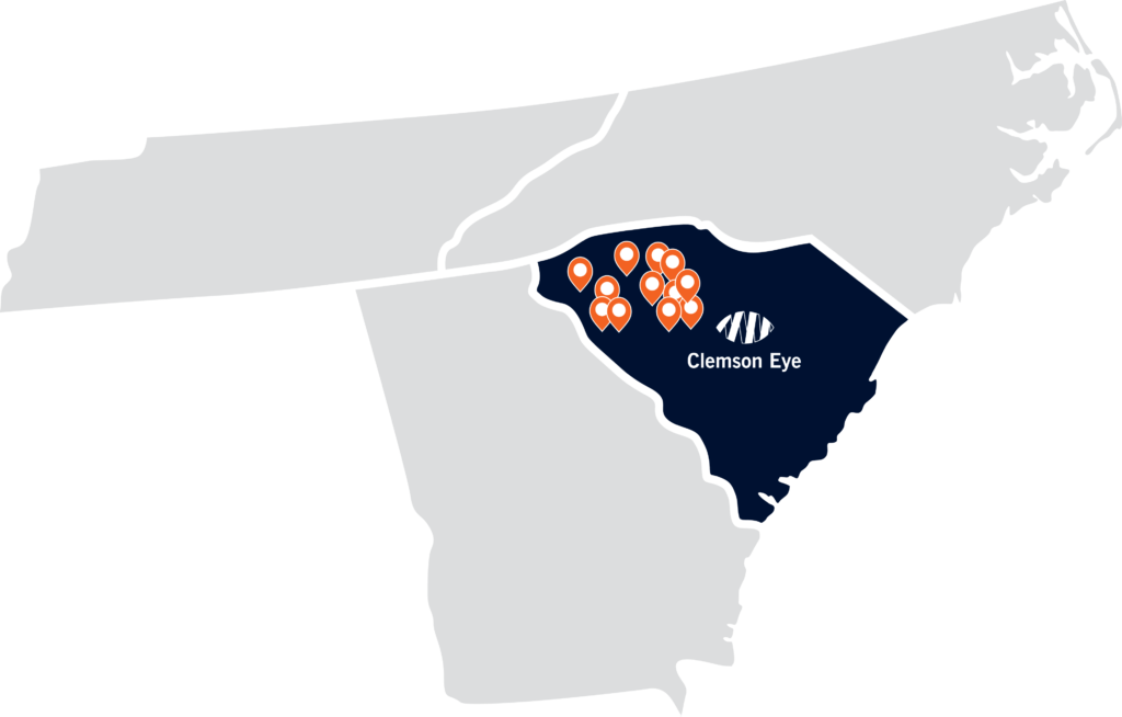 Clemson Eye Locations Map
