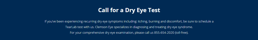 Call For a Dry Eye Test 855-654-2020